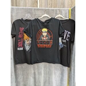 Men's‎ Tshirt Bundle Size Medium Anime Casual Bleach Naruto